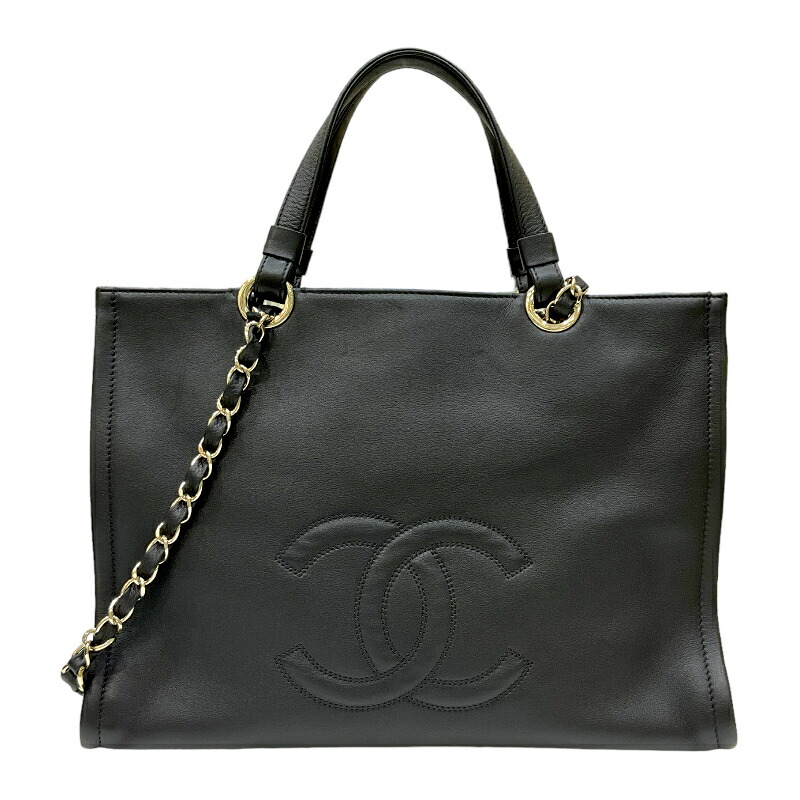 CHANEL BEAUTE ブラック トートバッグ CHANEL Tote Bag Jacquard nylon black COCO Mark New travel