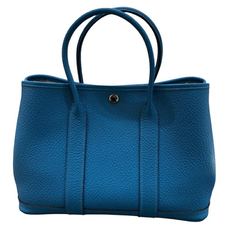 【新品未使用】箱無 エルメス ガーデン パーティ36 PM ブルー W刻印 ガーデンパーティー エルメス HERMES ガーデンパーティ36 トート