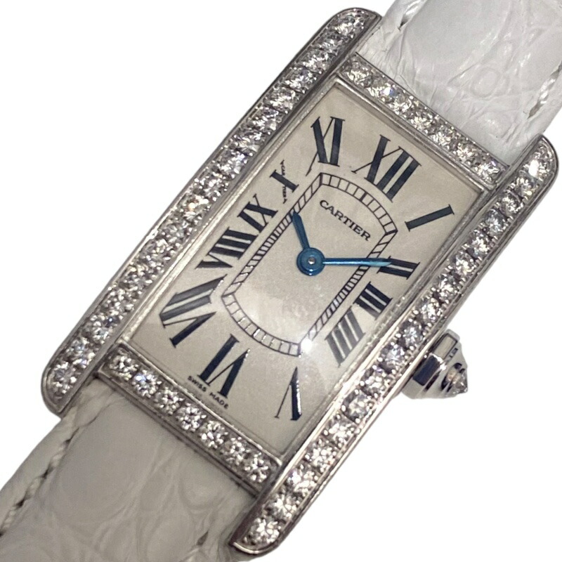楽天市場】【K18WG】 カルティエ タンクアメリカン SM ダイヤベゼル