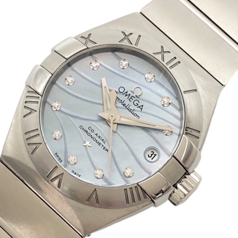 オメガ OMEGA コンステレーション コーアクシャル ブルーシェル 123.10.27.20.57.001 SS レディース 腕時計【中古】 237,000円