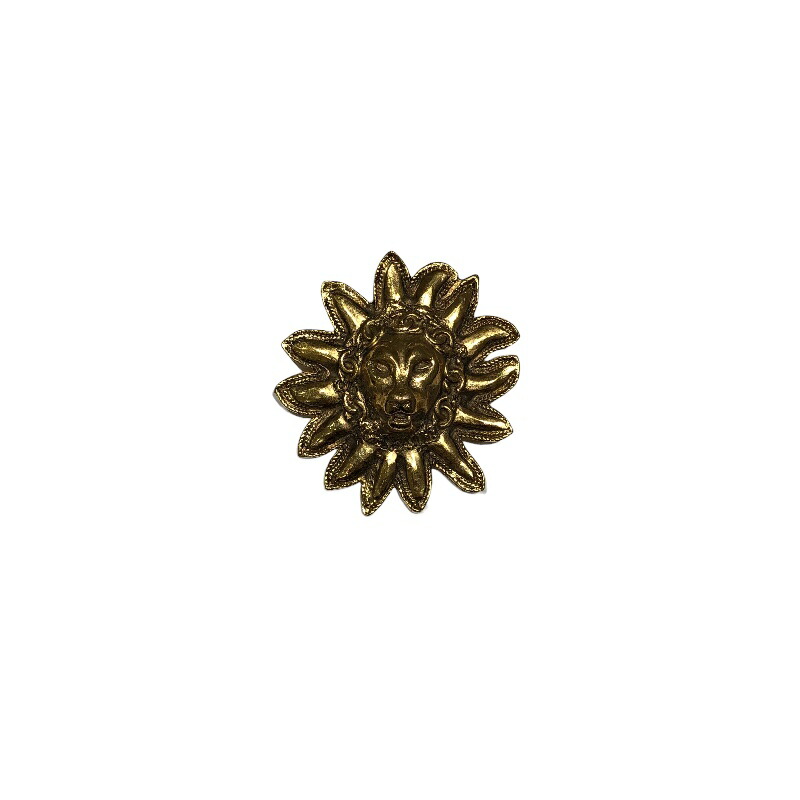 シャネル CHANEL ライオンヘッド　ブローチ メタル アクセサリー【中古】