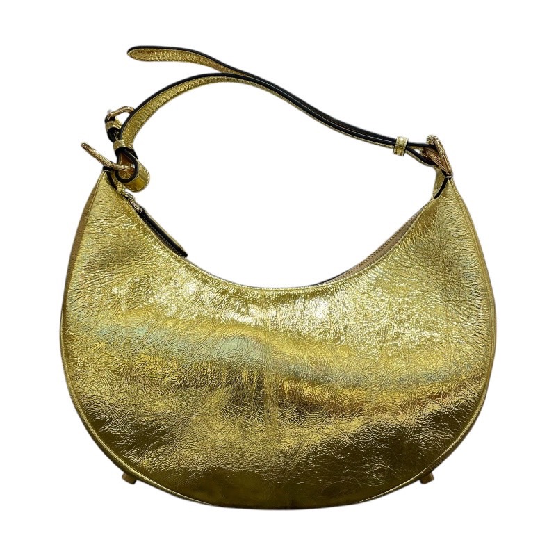 フェンディ FENDI グラフィスモール 8BR798 ゴールド ゴールド金具 レザー レディース ショルダーバッグ【中古】