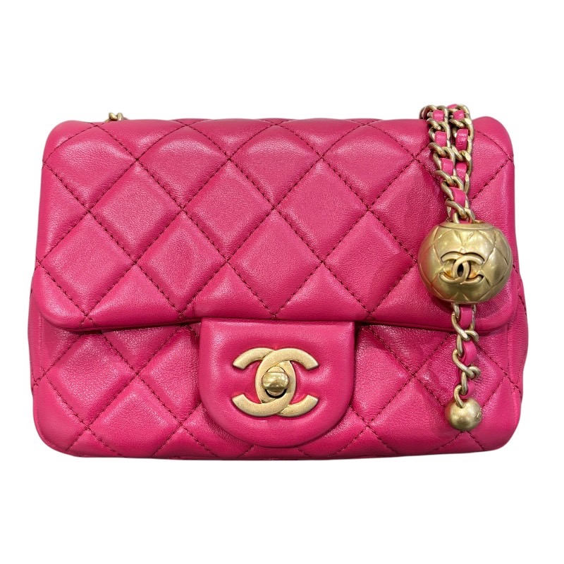 レアCHANELシャネル　ミニチェーンウォレット　ピンク 楽天市場】CHANEL(シャネル) マトラッセ ミニ チェーン