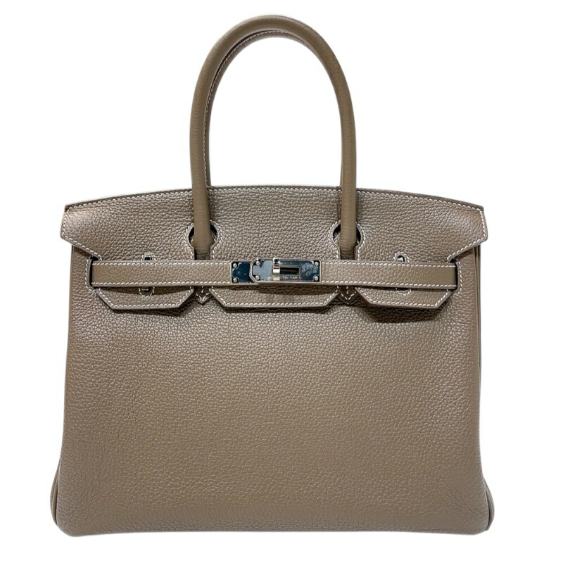エルメス HERMES バーキン30 U刻印　(2022年製) エトゥープ　シルバー金具 トゴ レディース ハンドバッグ【中古】