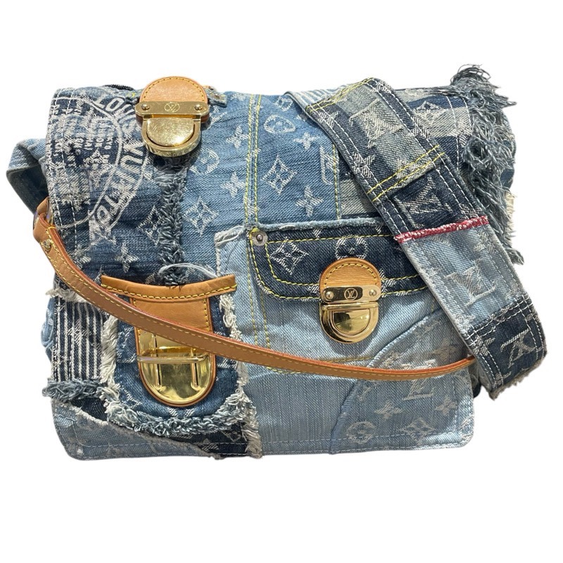 ルイヴィトン モノグラム デニム ポスティ ショルダーバッグ LOUIS VUITTON】ルイヴィトン『モノグラム デニム パッチワーク