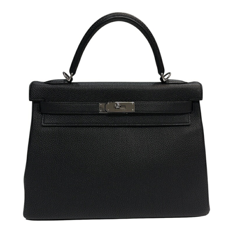 エルメス HERMES ケリー32内縫い Y刻印　(2020年製) ブラック　シルバー金具 トゴ レディース ハンドバッグ【中古】