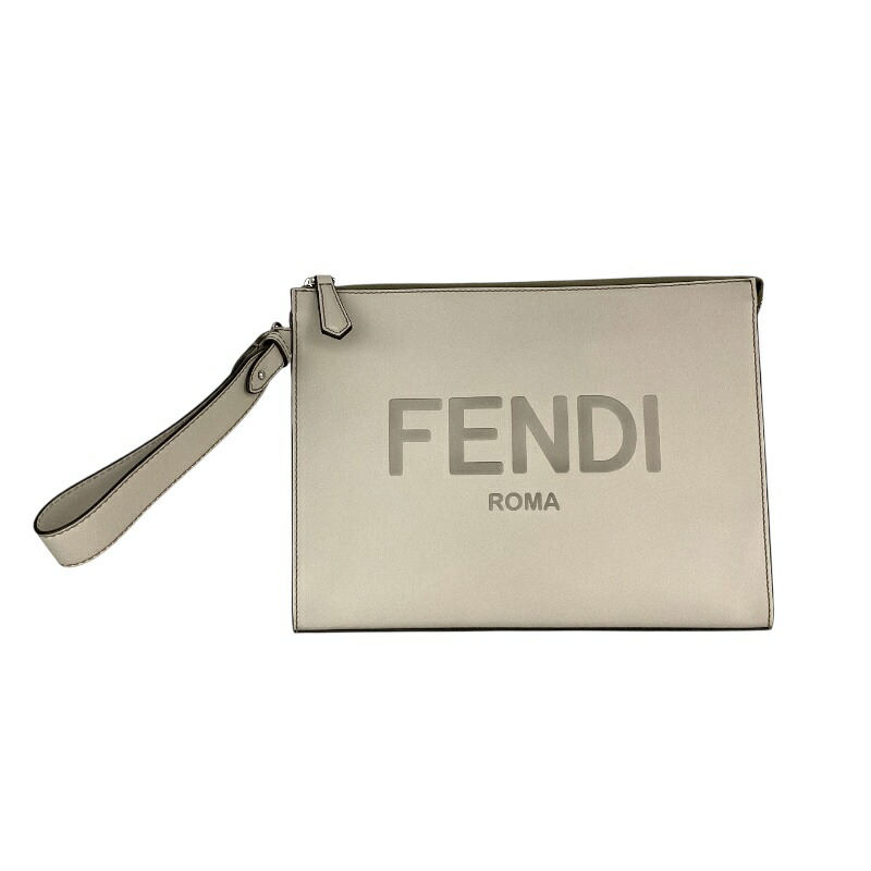 【早い者勝ち】FENDI クラッチバッグ　グレー　レザー　セレリア 楽天市場】FENDI フェンディ セレリア ステッチ クラッチバッグ