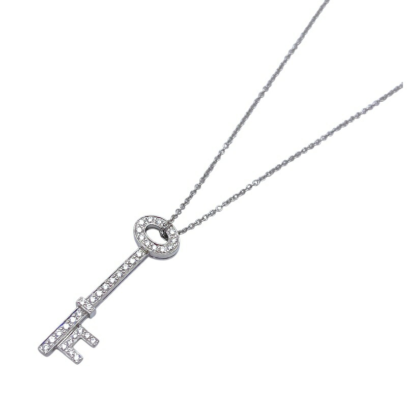 美品 Tiffany & Co. ダイヤモンドカーブネックレス Tiffany ティファニー スマイル ダイヤモンド カーブネックレス