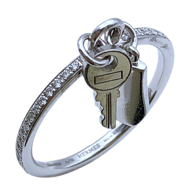 エルメスケリークロシェットダイヤリングPG新品未使用 中古美品】HERMES エルメス ケリー クロシェット ダイヤモンド 750 WG
