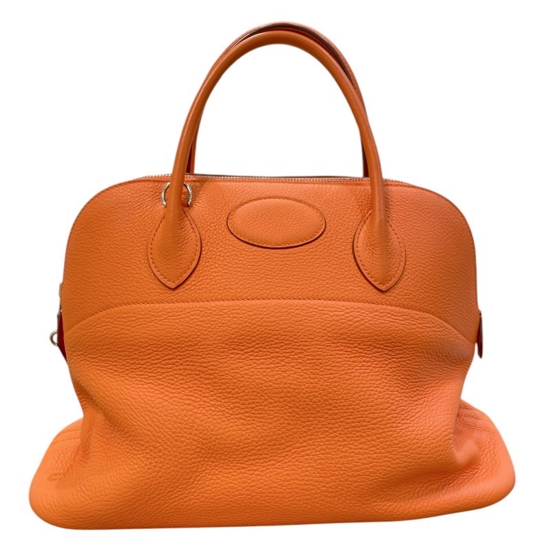 エルメス HERMES ボリード35 □H刻 オレンジ?シルバー金具 トリヨンクレマンス レディース ハンドバッグ【中古】