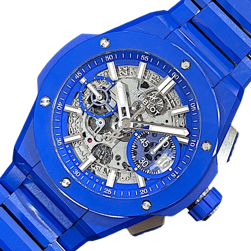 ウブロ HUBLOT ビッグバン インテグレーテッド インディゴブルーセラミック 451.EX5129.EX セラミック 自動巻き メンズ 腕時計【中古】