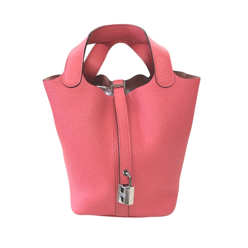 エルメス HERMES ピコタンロックPM A刻 ローズアザレ シルバー金具 トリヨン レディース ハンドバッグ【中古】