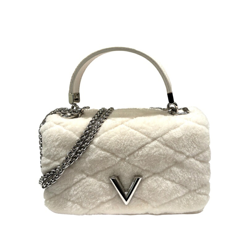 ルイ・ヴィトン LOUIS VUITTON GO-14PM M12706 ホワイト シルバー金具 ミンクファー/ラム/レザー レディース ショルダーバッグ【中古】