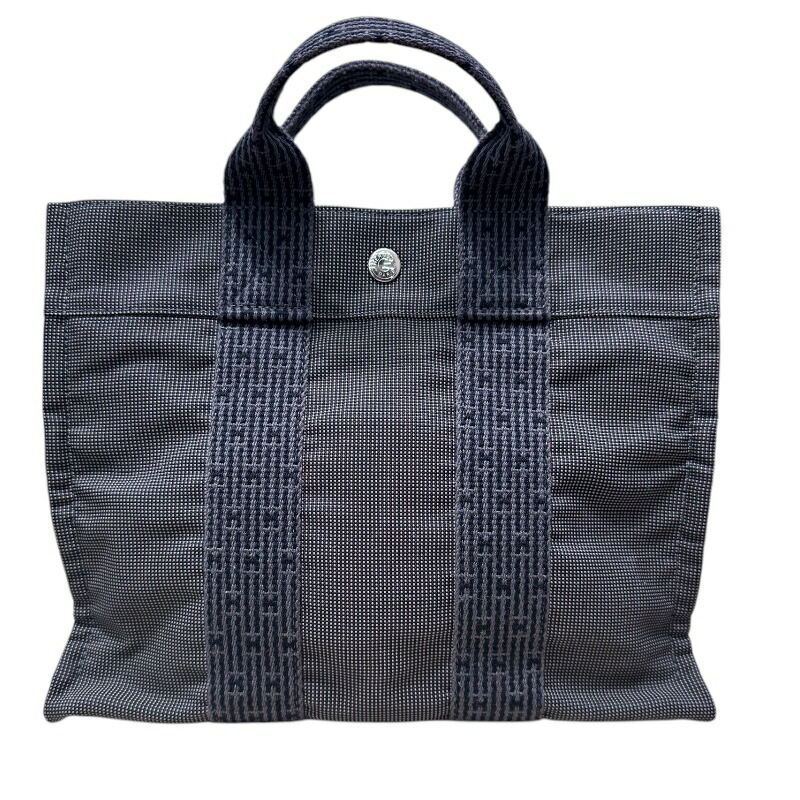 【美品】エルメス　エールラインMM グレーキャンパス HERMES エルメス エールライン パースPM ラウンドファスナー 二