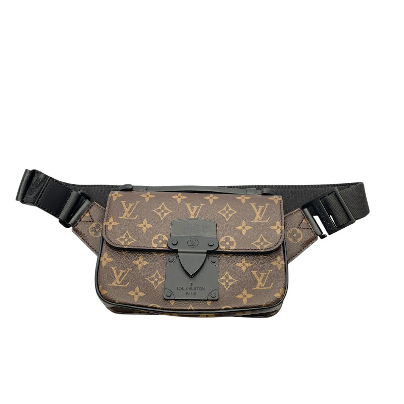 ルイ・ヴィトン LOUIS VUITTON Sロック スリングバッグ M45807 ブラウン モノグラム・マカサー メンズ ボディバッグ【中古】