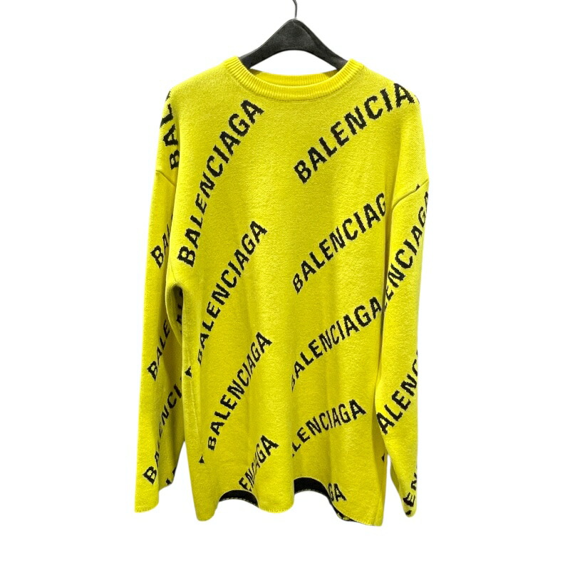 BALENCIAGA ロゴ全体プリント セーター Balenciaga ロゴ セーター | ブラック | FARFETCH JP