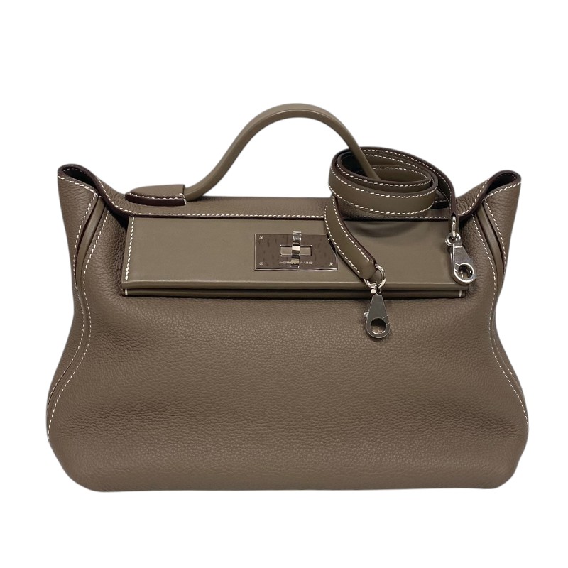 エルメス HERMES ヴァンキャトル29 Z刻 エトゥープ シルバー金具 トリヨン レディース ハンドバッグ【中古】