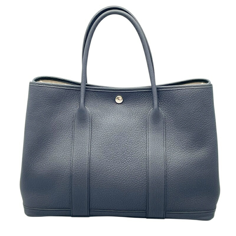 エルメス HERMES ガーデンパーティPM Z刻印 ブルーニュイ シルバー金具 ネゴンダ レディース ハンドバッグ【中古】