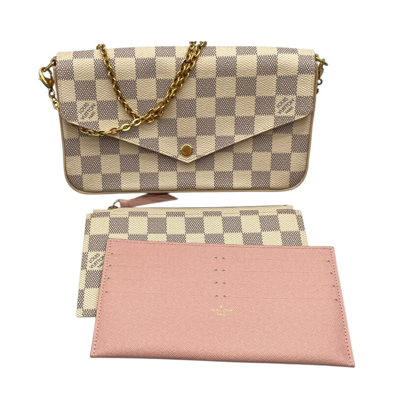 ルイ・ヴィトン LOUIS VUITTON ポシェット・フェリシー N63106 ホワイト ダミエ・アズール レディース ショルダーバッグ【中古】 76,450円