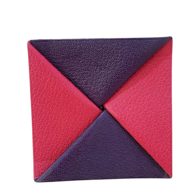 極美品　HERMES エルメス　ズールー　コインケース　折り畳み式　パープル系 極美品 HERMES エルメス ズールー コインケース 折り畳み式