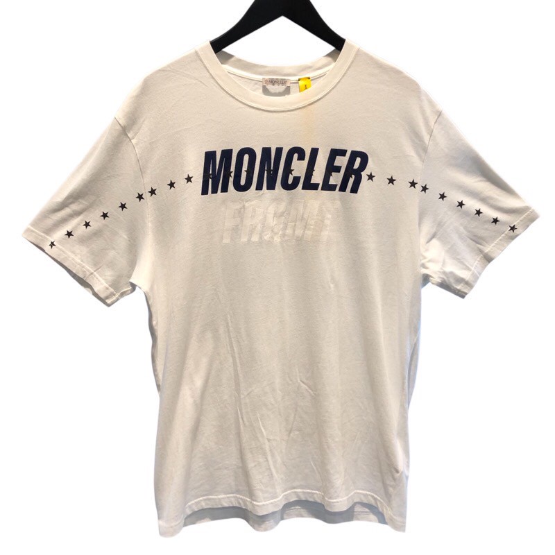 モンクレール MONCLER XFRAGMENT ロゴプリントTシャツ 8C000 コットン メンズ 半袖シャツ【中古】
