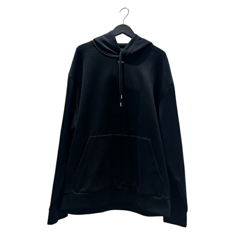 PRADA☆24SS ロゴ コットン 長袖 パーカー フーディ ブラック PRADA(プラダ) フーディーパーカー トップス アパレル