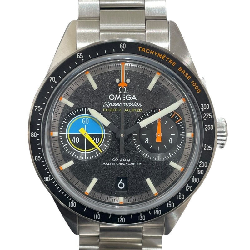 オメガ OMEGA スピードマスターパイロット 332.10.41.51.002 ブラック ステンレススチール 自動巻き メンズ 腕時計【中古】