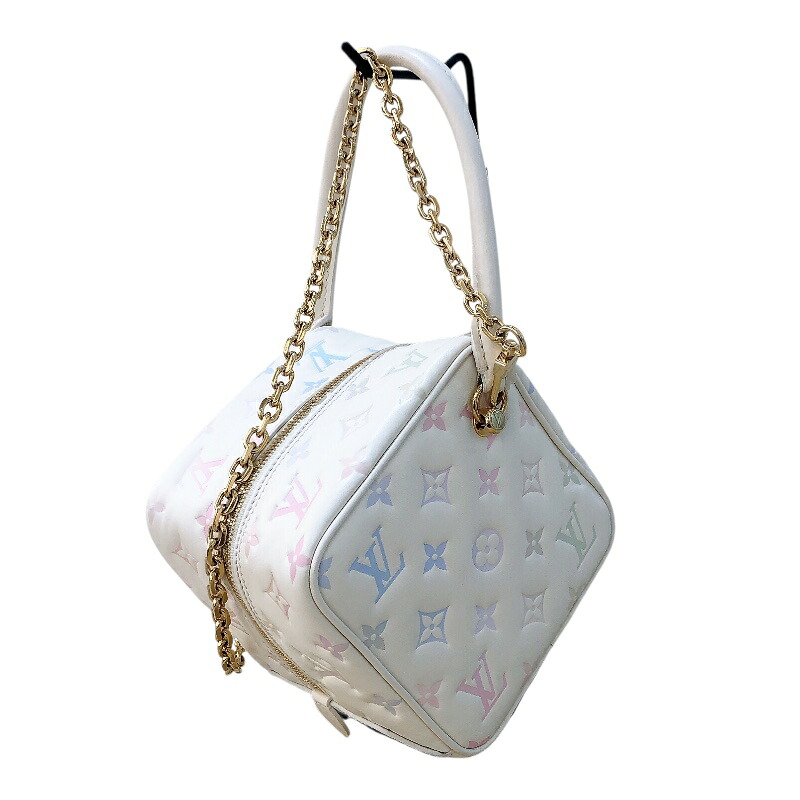 【6/1～ 最大限度30,000円OFFクーポン券！】ルイ・ヴィトン LOUIS VUITTON 真四角・御徒面子 押さえるひな型 モノグラムエンボス ゴールド金具 モノグラム・エン元締め レディース ショルダーバッグ【中古】