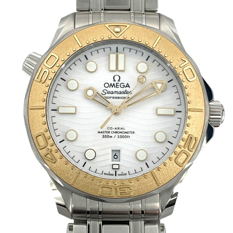 オメガ OMEGA シーマスター ダイバー300M 2024パリオリンピック限定モデル 522.21.42.2.04.001 ホワイト YG/SS 自動巻き メンズ 腕時計【中古】