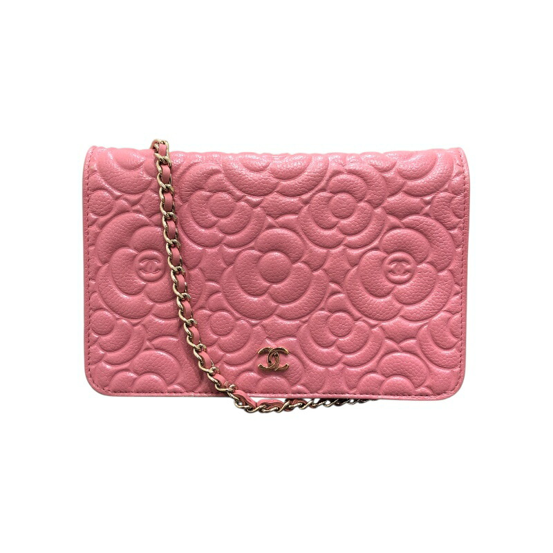 美品 CHANEL ショルダーチェーンウォレット カメリア ピンク レザー 楽天市場】CHANEL シャネル カメリア ピンク フューシャピンク