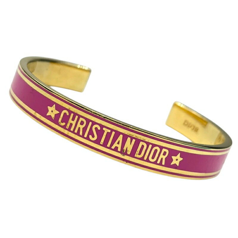 クリスチャンディオール ラインストーン バングルロゴ プラスチック クリアカラー クリスチャン ディオール(CHRISTIAN DIOR)|クリアバングル