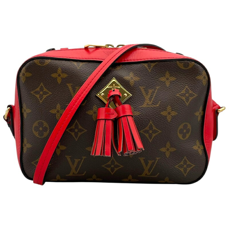 ルイ・ヴィトン LOUIS VUITTON サントンジュ M43556 ブラウン レッド モノグラム レディース ショルダーバッグ【中古】