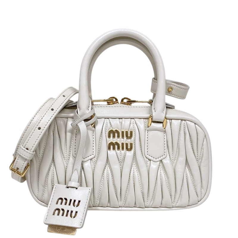 楽天市場】MIU MIU ミュウミュウ アルカディ レザーハンドバッグ