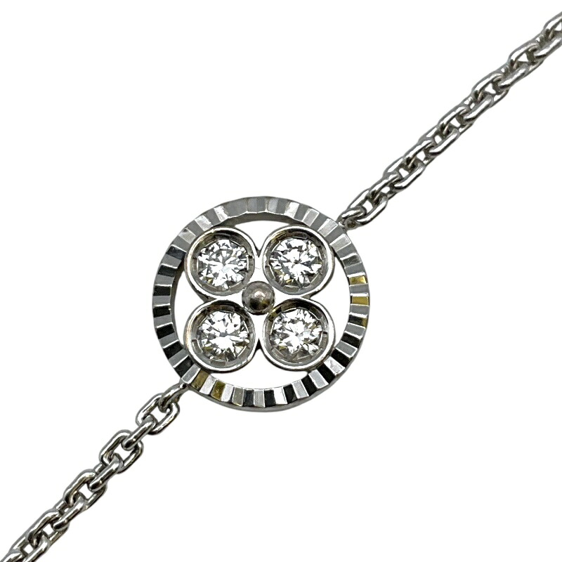 ルイ・ヴィトン LOUIS VUITTON ブラスレサンブロッサム４Ｐダイヤブレス シルバー K18WG ジュエリー【中古】