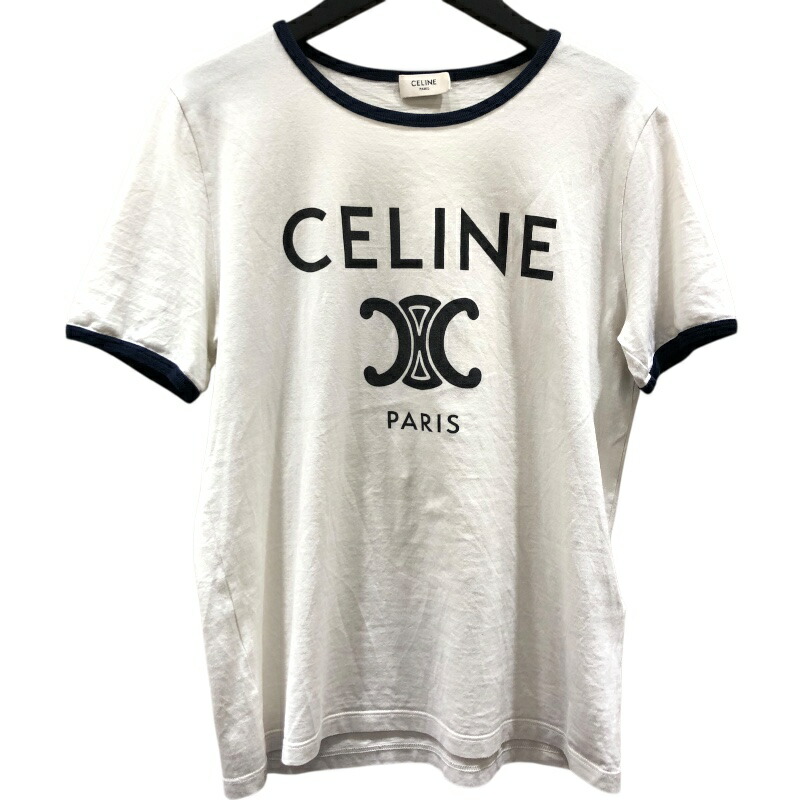 楽天市場】CELINE セリーヌ ロゴ Tシャツ 白 ホワイト 2X314916G
