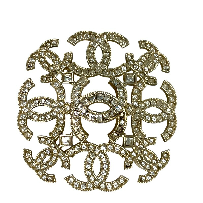 CHANEL シャネルココマーククロスリボンブローチ97A