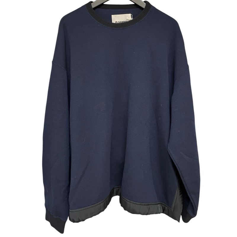 ジルサンダー JIL SANDER サイドスリットスウェットシャツ J47NCO102 ネイビー ウール メンズ スウェット【中古】