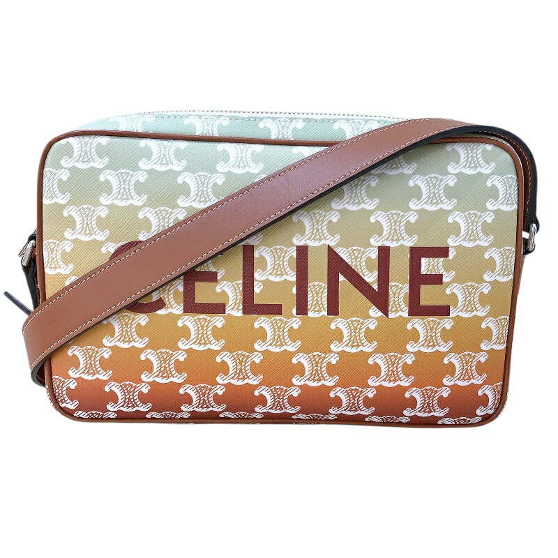 セリーヌ CELINE 並み並み 伝達人御徒面子 194502 グラデーション トリオンフキャンバス レディース ショルダーバッグ【中古】