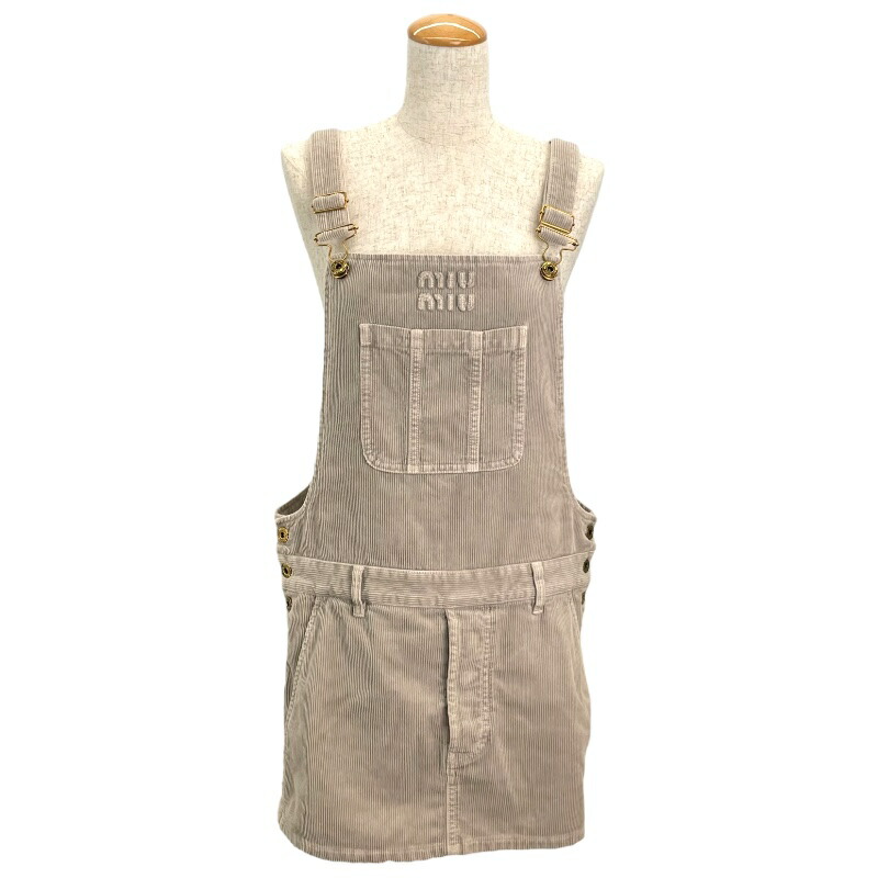 希少꧁MIUMIU꧂オーバーオール サロペット ワイドパンツ イタリア製 伸縮 2339640026322_1.jpg