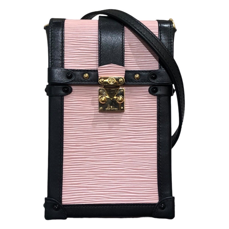 ルイ・ヴィトン LOUIS VUITTON ポシェット ブート ヴェルティカル M67872 サクラ色/黒いこと ゴールド金具 PVC レディース ショルダーバッグ【中古】