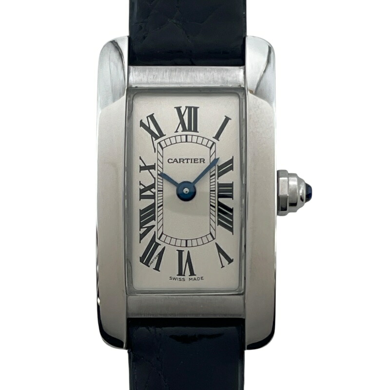 カルティエ Cartier タンクアメリカンミニ 日本限定 WSTA0032 シルバー SS レディース 腕時計【中古】