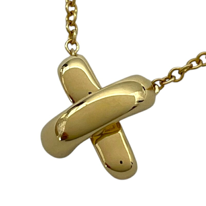 ティファニー TIFFANY＆CO クロスステッチネックレス ゴールド 750 ジュエリー【中古】