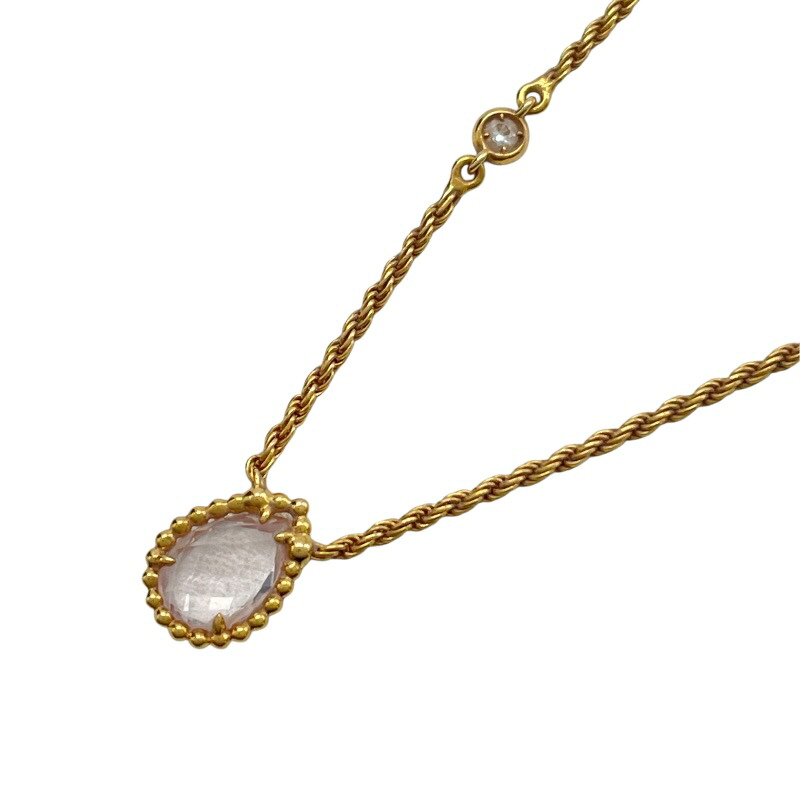 ブシュロン BOUCHERON セルパンボエムネックレスXS ピンクゴールド Au750 ピンククォーツ ジュエリー【中古】