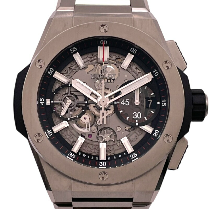 ウブロ HUBLOT ビッグバン インテグラル チタニウム 451.NX.1170.NX スケルトン チタン 自動巻き メンズ 腕時計【中古】