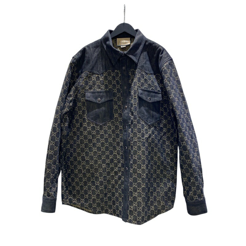 GUCCI ブラック デニムシャツ 長袖 楽天市場】【GUCCI】グッチ ブラックデニム L/S シャツ 長袖 G