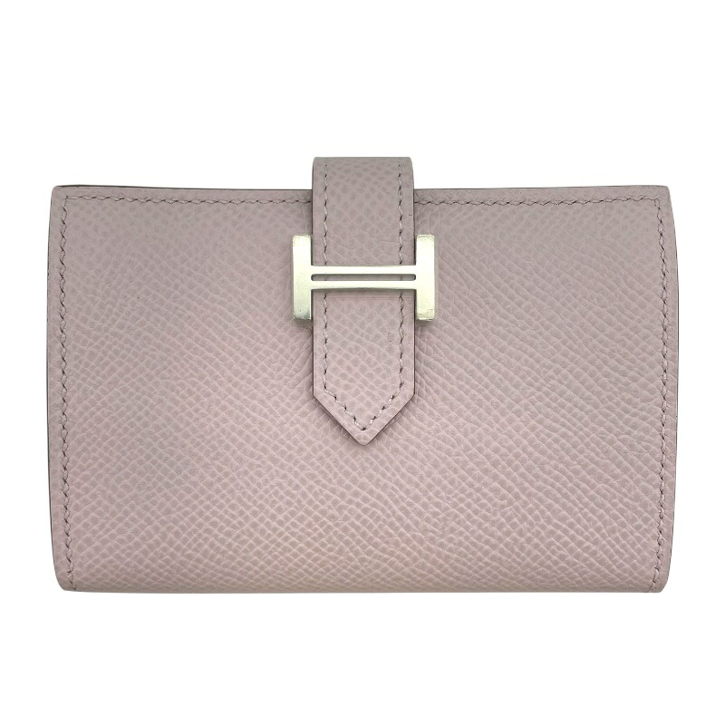エルメス HERMES ベアンミニ B刻 モーヴベール SV金具 エプソン レディース 名刺入れ【中古】