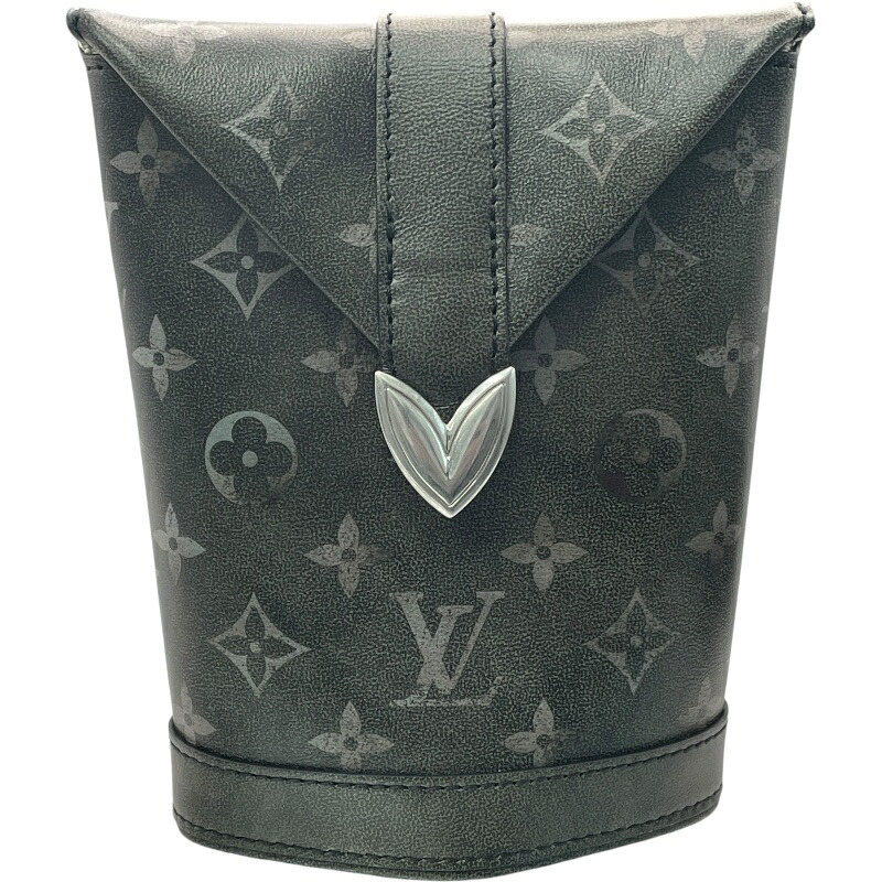【6/1～ 最大限度30,000円OFFクーポン券！】ルイ・ヴィトン LOUIS VUITTON 状ぶくろ合切袋 M12074 黒いこと ブラッシュドモノグラム メンズ ショルダーバッグ【中古】