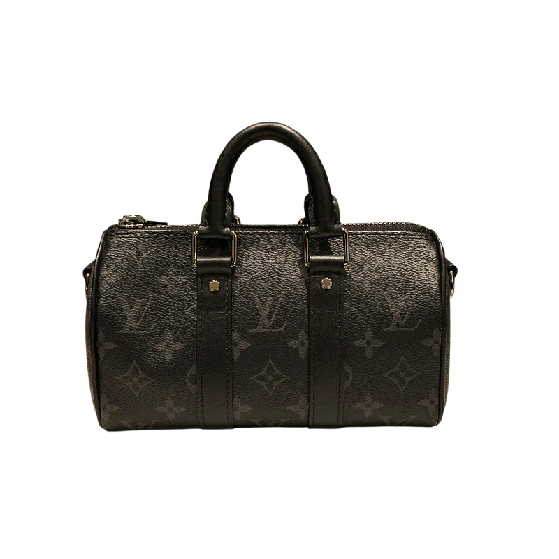 ルイ・ヴィトン LOUIS VUITTON キーポルXS ブラック PVC メンズ ショルダーバッグ【中古】｜OKURA（おお蔵）店