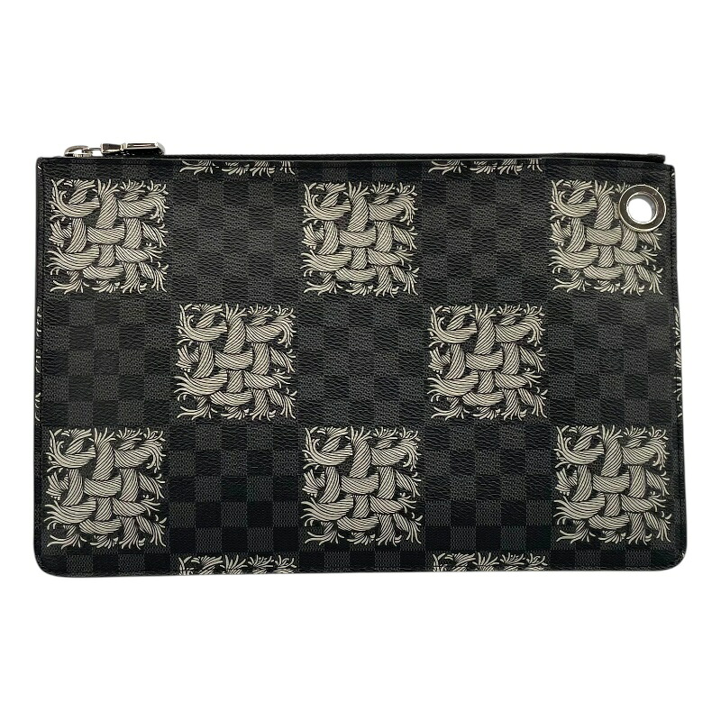 【6/1～ 最大限度30,000円OFF引き換え証！】ルイ・ヴィトン LOUIS VUITTON ポシェットワット秒PM クリストファーネメス N61231 黒いこと ダミエ・グラフィット メンズ クラッチペダル御徒面子【中古】