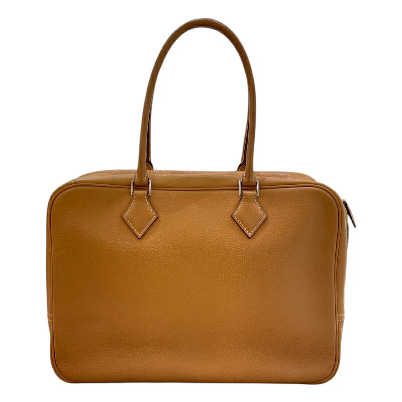 エルメス HERMES プリュム32 □H刻印 ナチュラル・シルバー金具 フィヨルド ユニセックス ハンドバッグ【中古】